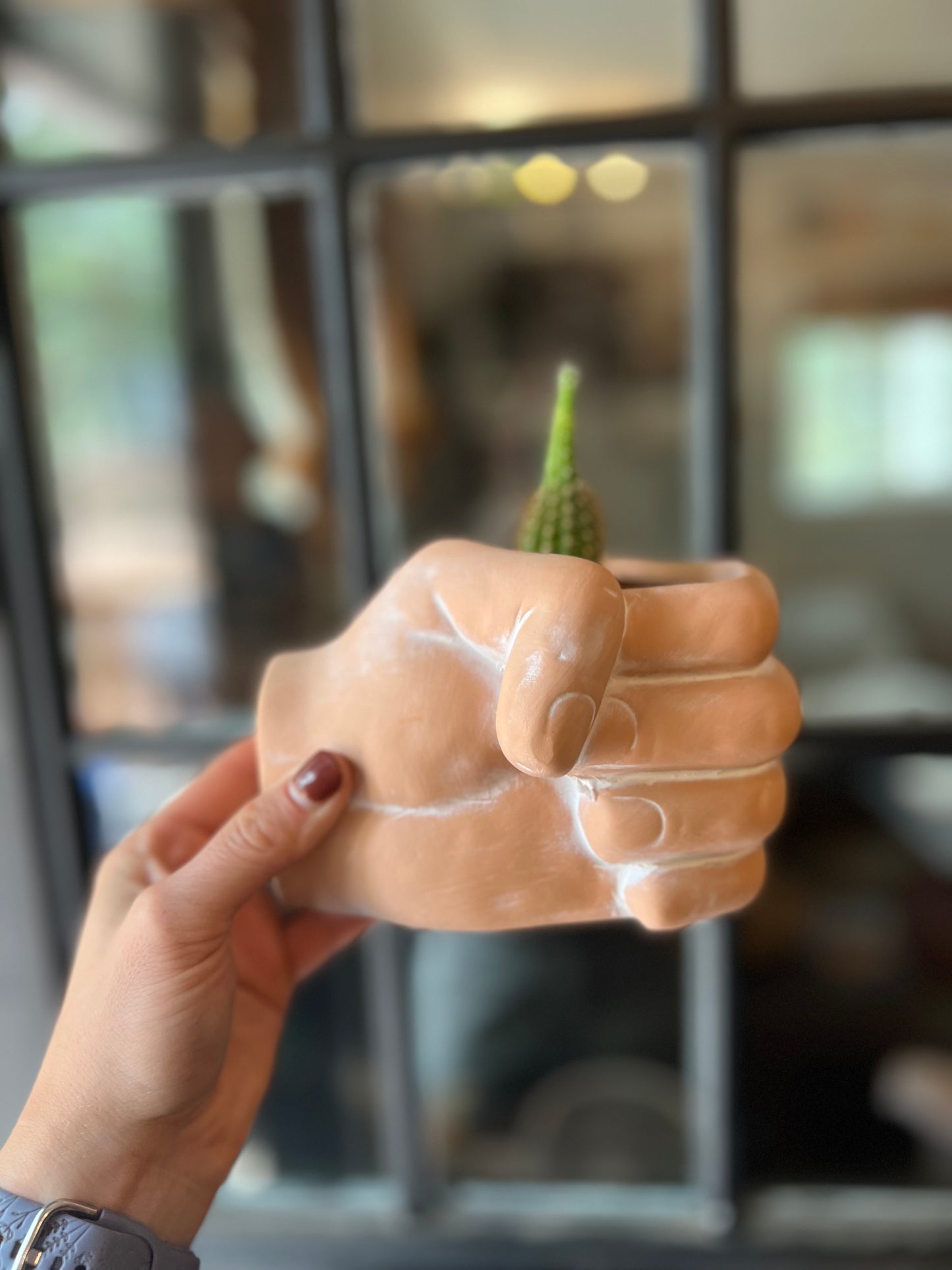 6" Handful - natural terracotta planter