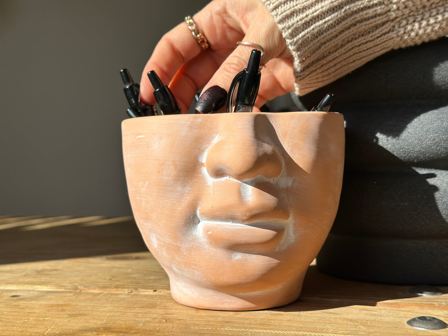 5" face terracotta planter