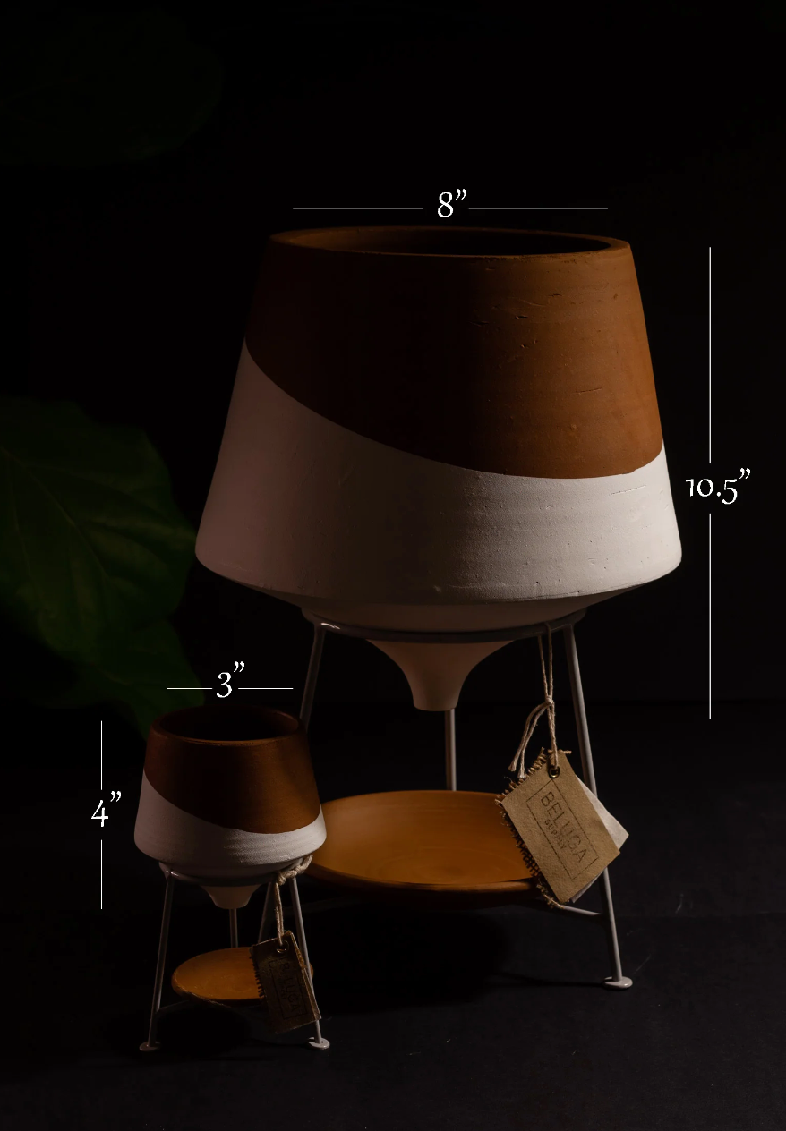 Ponder Pot - Oversized and Mini Sizes - Modern Terracotta