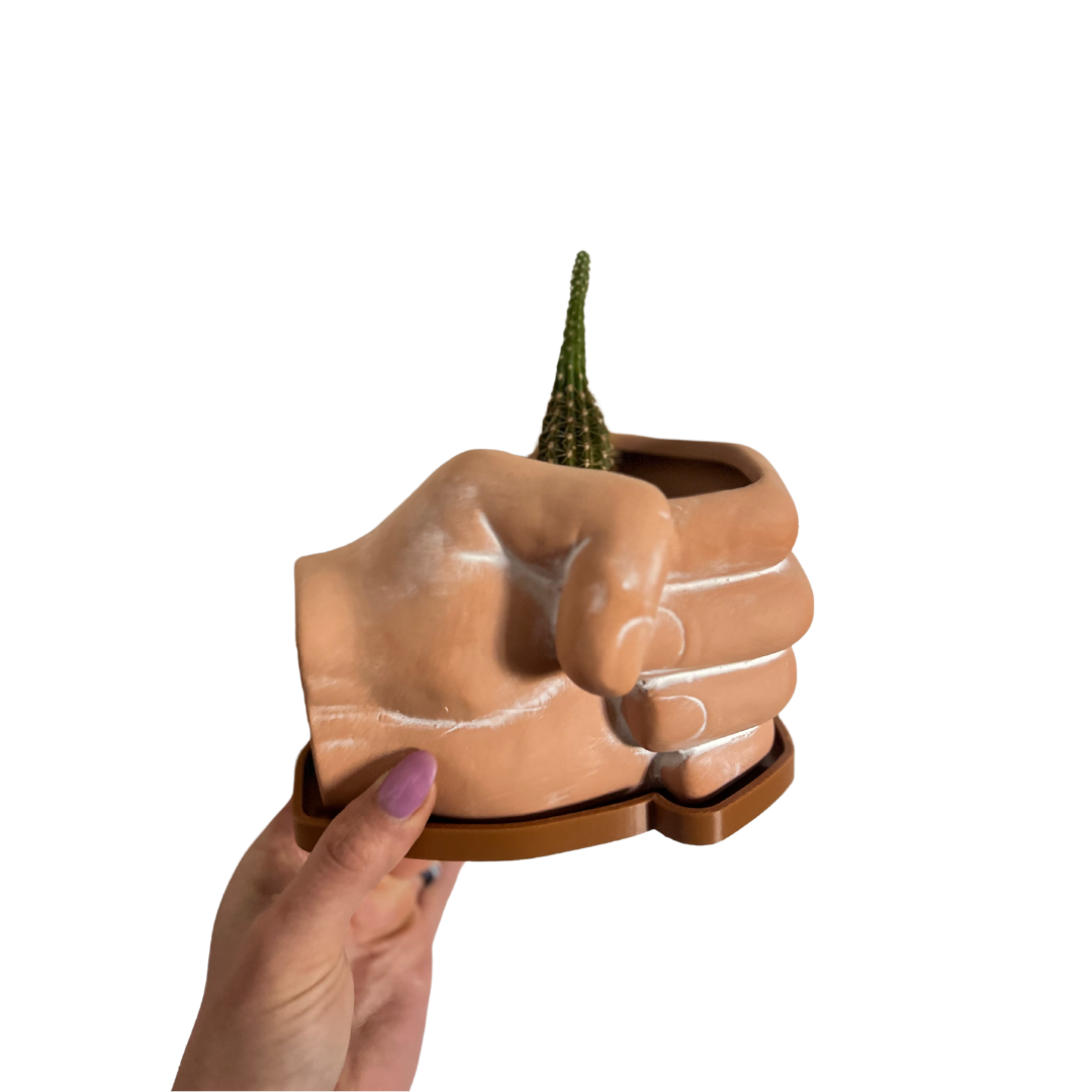 6" Handful - natural terracotta planter