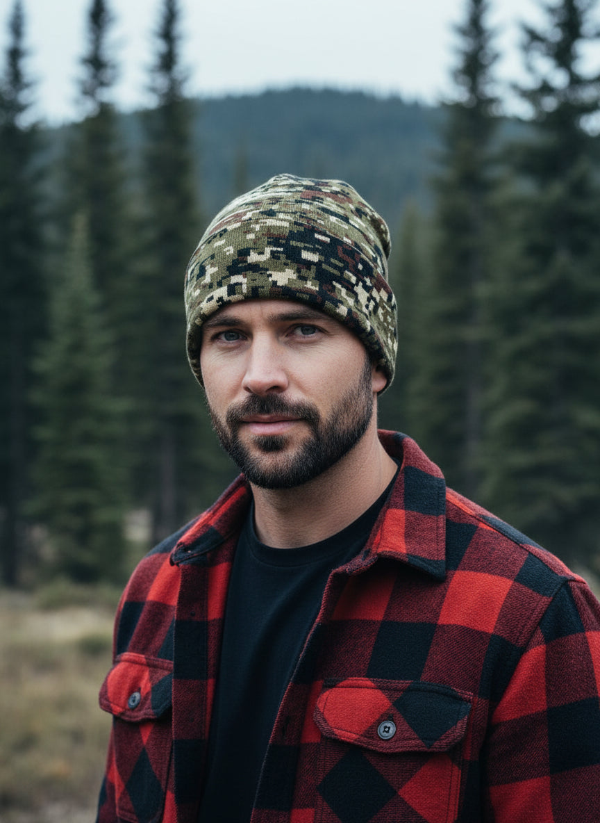 Digital Camo Beanie | Winter Hat