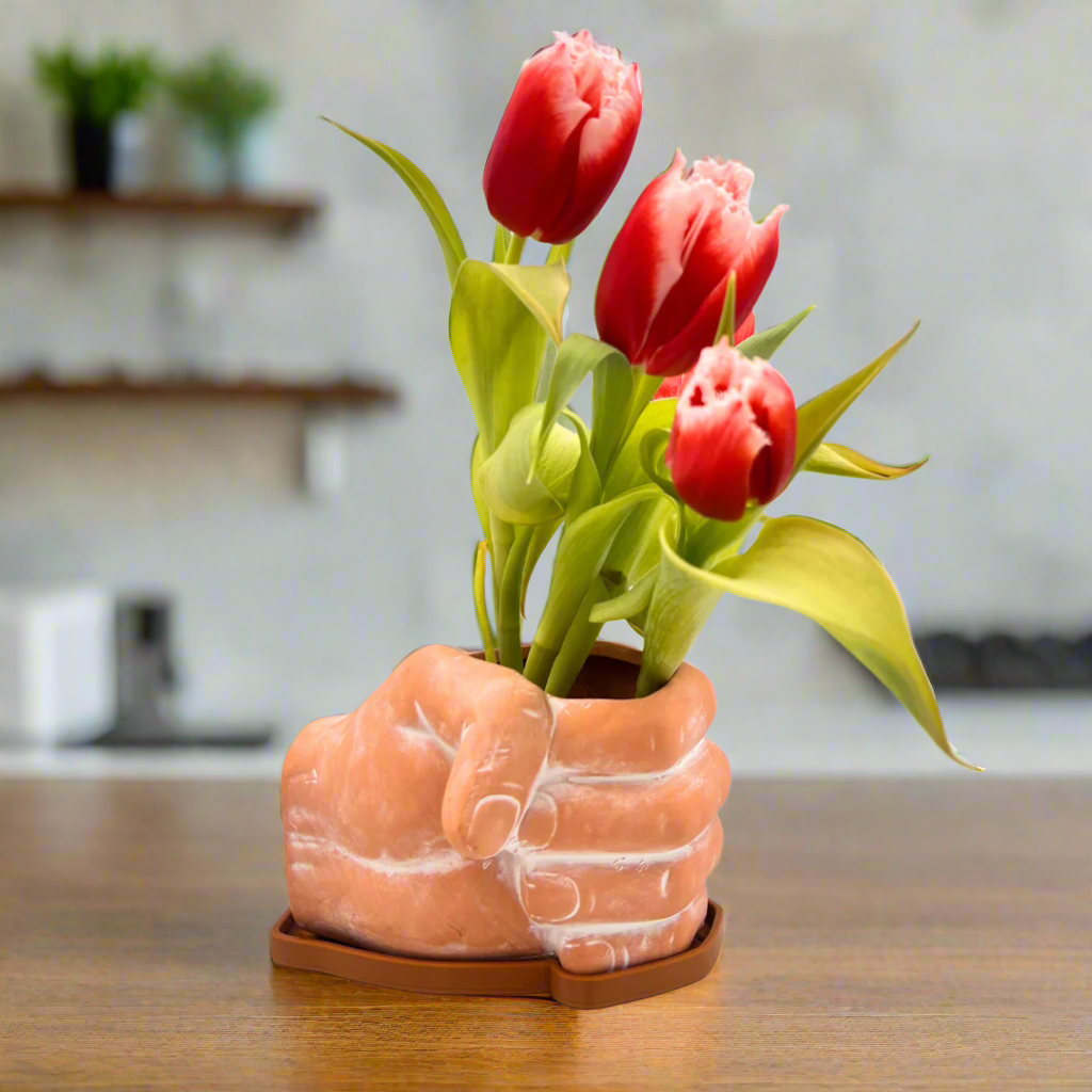 6" Handful - natural terracotta planter