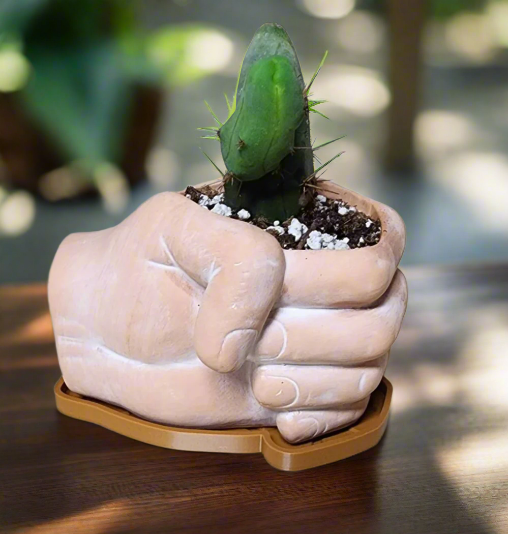 6" Handful - natural terracotta planter