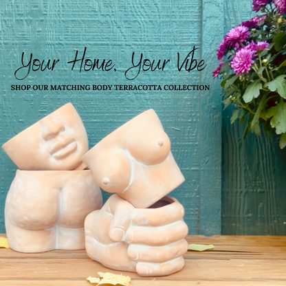 5" terracotta boobies planter