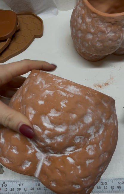 Dimbled Butt Planter - Body Positive - 6" Terracotta Art