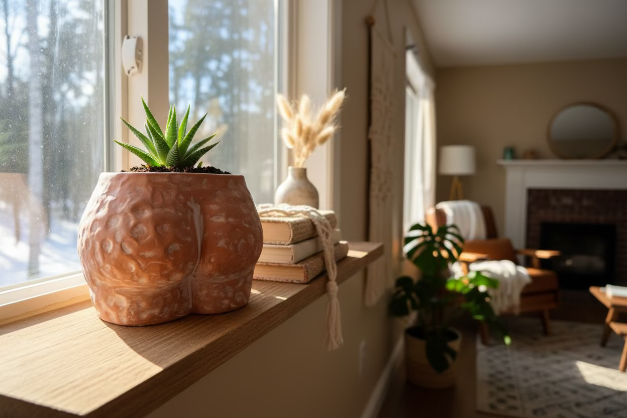 Dimbled Butt Planter - Body Positive - 6" Terracotta Art