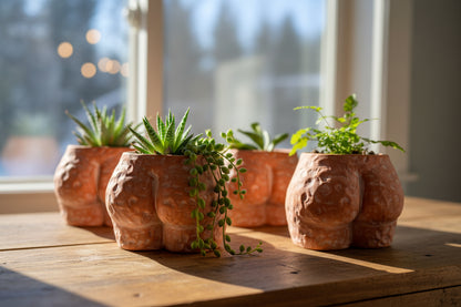 Dimbled Butt Planter - Body Positive - 6" Terracotta Art