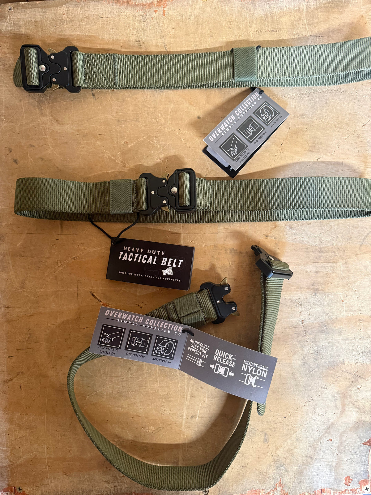 Tactical Belt| Heavy-Duty Men’s Belt w/ Quick-Release Buckle | Adjustable Military-Style Belt | Durable Gift for Hunters, Dads, Men