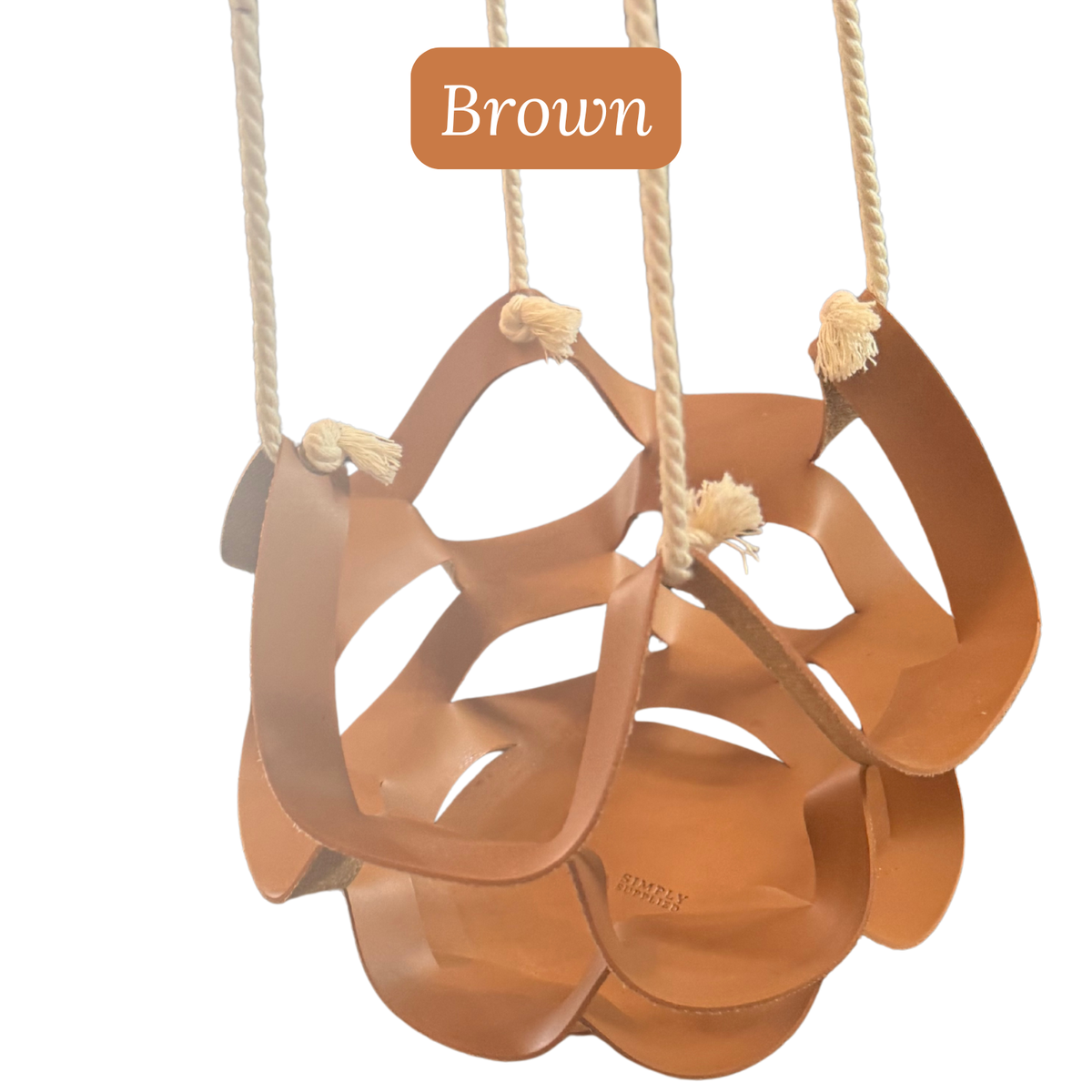Vegan Leather Plant Hanger | Adjustable Hanging Planter Holder