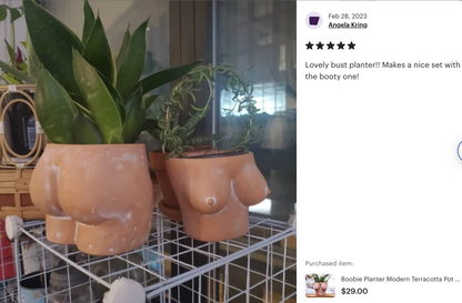 Butt & Boobies Duo Terracotta Planters