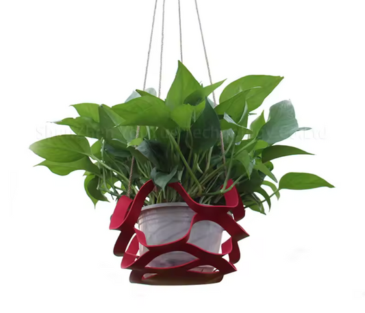 Modern Leather Plant Hanger – Adjustable Hanging Planter Holder for Indoor Plants | Boho Minimalist Plant Sling | Fits 4–6” Pots