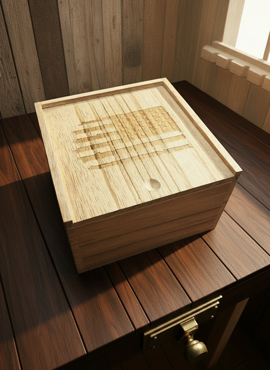 Engraved Wooden Gift Box for Men – Rustic Flag Design | Perfect for Groomsmen, Dad, or Outdoor Gift Sets | Simply Supplied Co