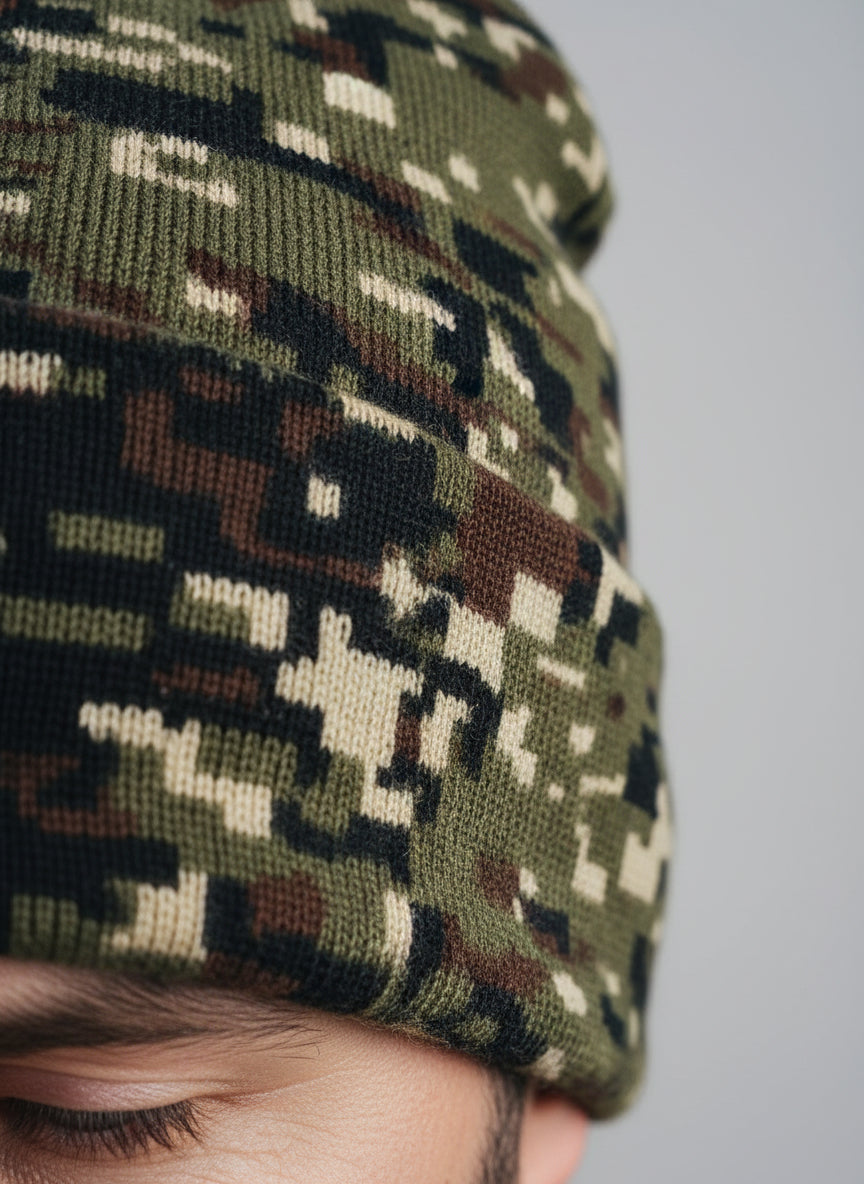 Digital Camo Beanie | Winter Hat