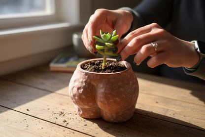 Dimbled Butt Planter - Body Positive - 6" Terracotta Art