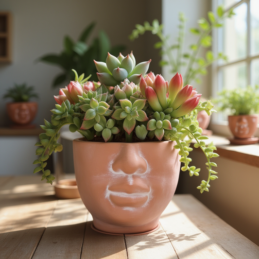 5" face terracotta planter