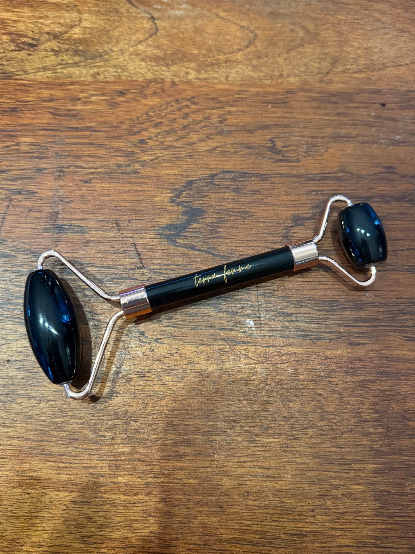 Pure Obsidian Gusha Face Roller | Natural Beauty Tool |Stone Face & Neck Sculpting Tool | Spa Quality Skincare Gift