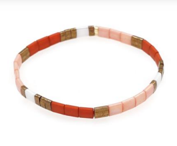 MIYUKI Tile Beaded Bracelets - Handmade - 16cm - 60+ Designs - Colorful - Durable - Strechy